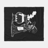 Halloween-Kaffee Fleecedecke (Vorderseite (Horizontal))