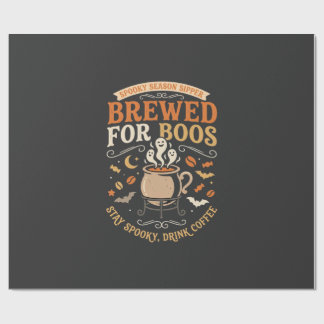 Halloween-Kaffee-Geister-Feier Geschenkpapier
