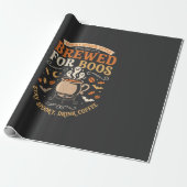 Halloween-Kaffee-Geister-Feier Geschenkpapier (Ungerollt)