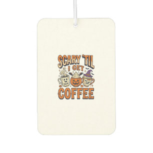 Halloween-Kaffee Gruselig Bis Kaffee Vintage-Shirt Autolufterfrischer