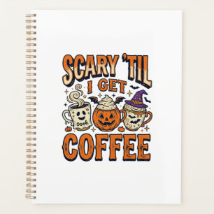 Halloween-Kaffee Gruselig Bis Kaffee Vintage-Shirt Planer