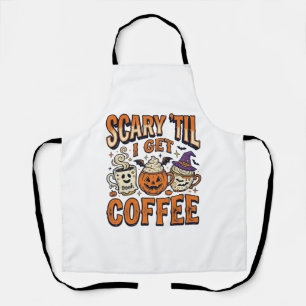 Halloween-Kaffee Gruselig Bis Kaffee Vintage-Shirt Schürze