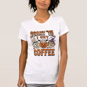 Halloween-Kaffee Gruselig Bis Kaffee Vintage-Shirt T-Shirt