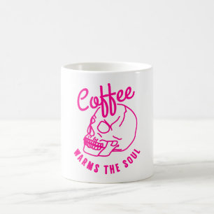 halloween Kaffee wärmt das Soul pink Kaffeetasse