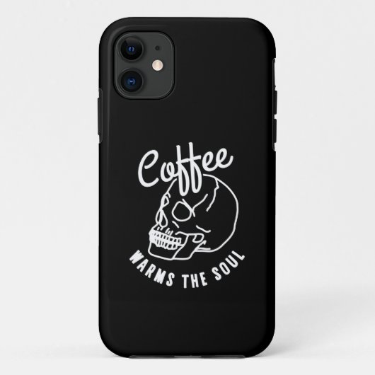 halloween Kaffee wärmt das Soul weiß Case-Mate iPhone Hülle (Rückseite)