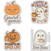 Halloween-Kaffeebeutel Aufkleber (Vorderseite)