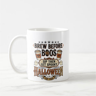 Halloween-Kaffeeshirt Brau Vor Boos Vintage De Kaffeetasse
