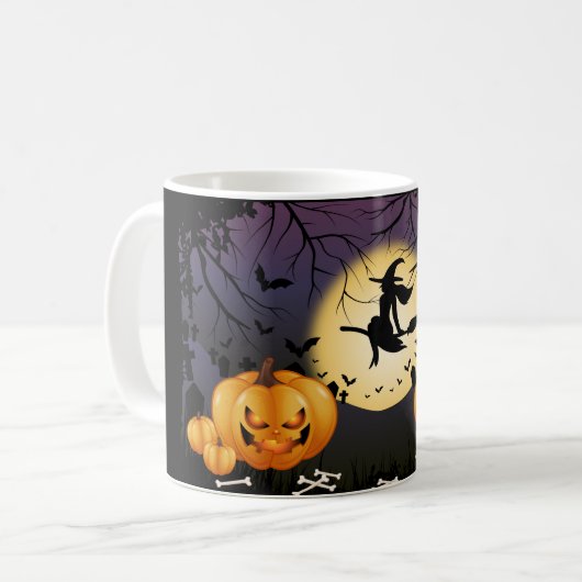 Halloween Kaffeetasse (Vorderseite Links)