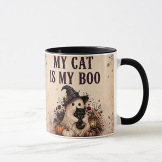 Halloween-Kaffeetasse schwarze Katze Geistertasse Tasse