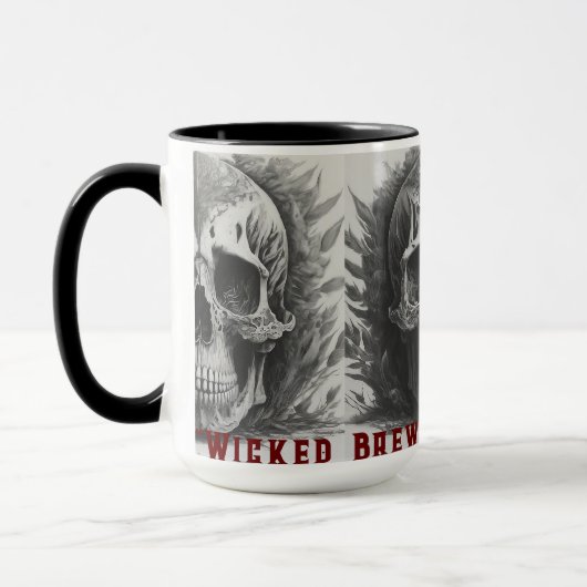Halloween-Kaffeetasse"Wicked Brews:A Haunting Sip" Tasse (Links)