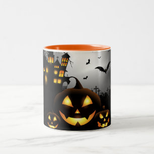 Halloween-Kaffeetasse Zweifarbige Tasse