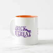Halloween-Kaffeetasse Zweifarbige Tasse (Vorderseite Links)