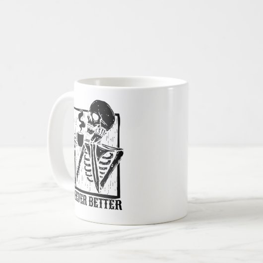 Halloween-Kaffeetrinken Skelettschädel Funny Kaffeetasse (Vorderseite Links)