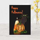 HALLOWEEN KANDLE, JACK & CAT by SHARON SHARPE Karte (Gelbe Blume)