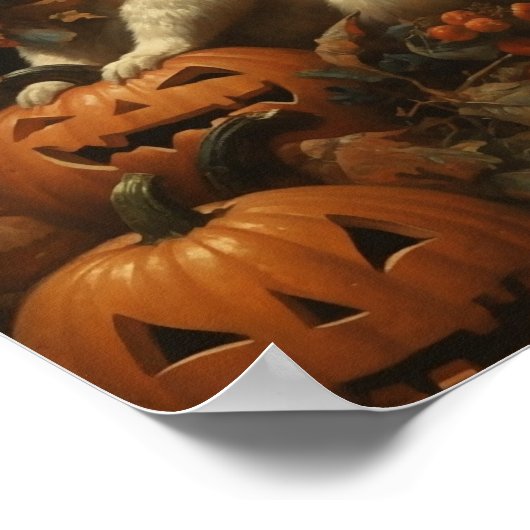 Halloween-Kaninchen Poster (Ecke)