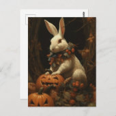 Halloween-Kaninchen Postkarte (Vorne/Hinten)