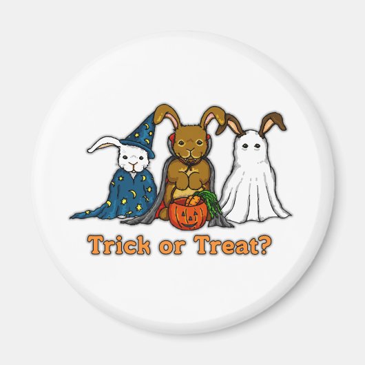 Halloween-Kaninchen-Trick Magnet (Vorne)