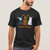 Halloween-Kaninchen-Trick oder Behandlung T-Shirt (Vorderseite)