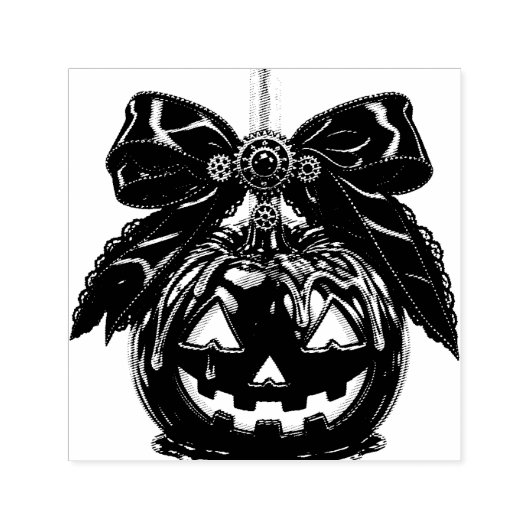 Halloween Karamell Apfel Jack-o-Lantern Permastempel (Design)
