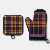 Halloween Kariert Oven Mitt & Pot Holder Set (Vorderseite)