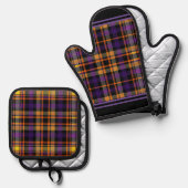 Halloween Kariert Oven Mitt & Pot Holder Set (Vorderseite/Rückseite)