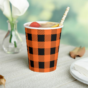 Halloween Kariert Paper Cups Pappbecher