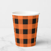 Halloween Kariert Paper Cups Pappbecher (Rückseite)