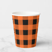 Halloween Kariert Paper Cups Pappbecher (Vorderseite)