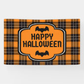 Halloween Kariert Pattern Banner (Horizontal)