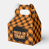 Halloween Kariert Pattern Geschenkschachtel (Rückseite)