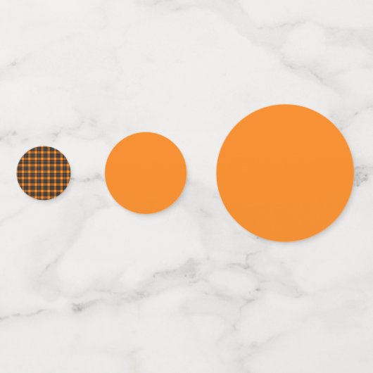 Halloween Kariert Pattern Konfetti (Rückseiten)