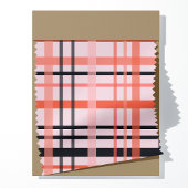 Halloween Kariert Pink und Orange Muster Stoff