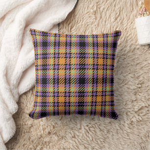 Halloween Kariert Tartan Kissen