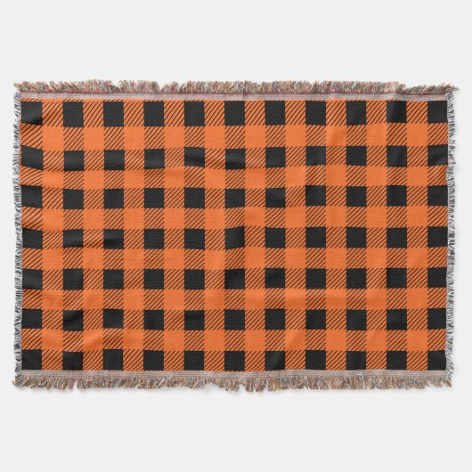 Halloween Kariert Throw Blanket Decke (Vorderseite)