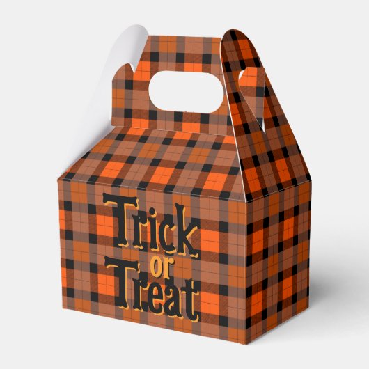 Halloween Kariert Trick oder Trete Geschenkschachtel (Vorderseite)