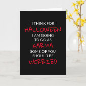 Halloween-Karma-Sprichwort Karte (Gelbe Blume)