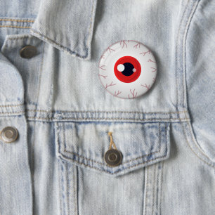 Halloween Karmesinrot Rotes Auge Augapfel Grusel K Button