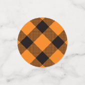 Halloween Karo Pattern Konfetti (Klein Vorderseite)