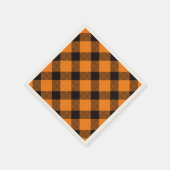 Halloween Karo Pattern Serviette (Ecke)