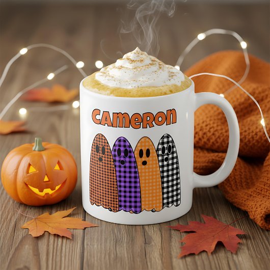 Halloween-Karogingham-Geister Kaffeetasse