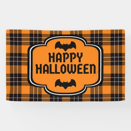 Halloween-Karomuster Banner (Horizontal)