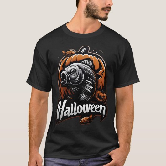 Halloween-Karpfen T-Shirt (Vorderseite)