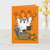 Halloween Karte (Gelbe Blume)