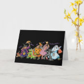 Halloween Karte (Gelbe Blume)