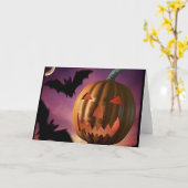 Halloween Karte (Gelbe Blume)