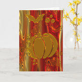 Halloween Karte (Gelbe Blume)