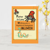 Halloween Karte (Gelbe Blume)