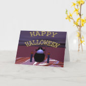 HALLOWEEN KARTE (Gelbe Blume)