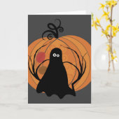 Halloween Karte (Gelbe Blume)