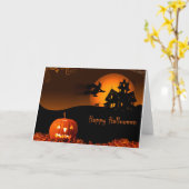 Halloween Karte (Gelbe Blume)